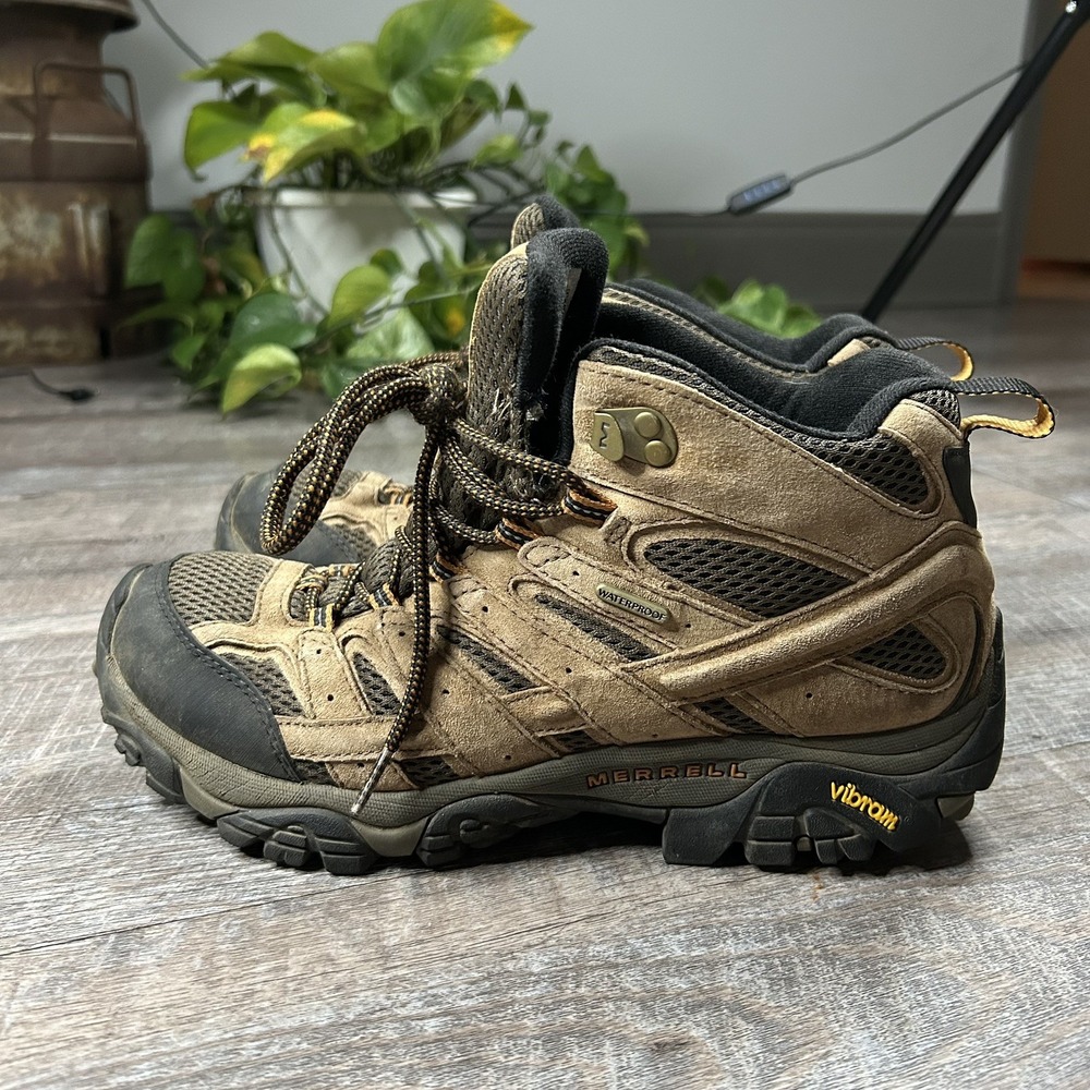 Mens Merrell MOAB 2 MID WP J06051 Waterproof Boots Earth Terre Size 9.5 Brown